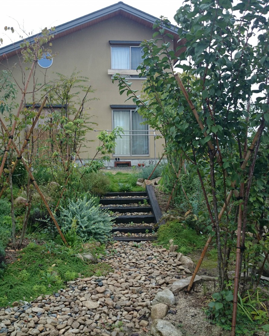 雑木林風の庭つくり、飯田市庭つくり、外構工事、ガーデン